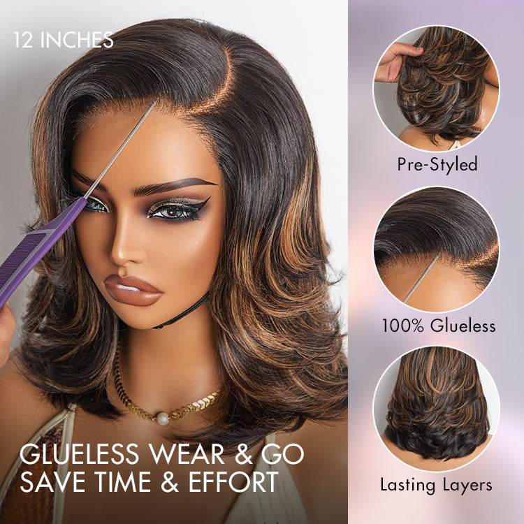 Glueless HD Lace Layered T-Part Lace Human Hair Wig - Red | 10"-28"