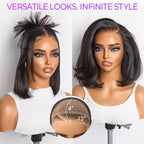 Glueless Bob T-Part Lace Human Hair Wig - Blonde | 8"-14"