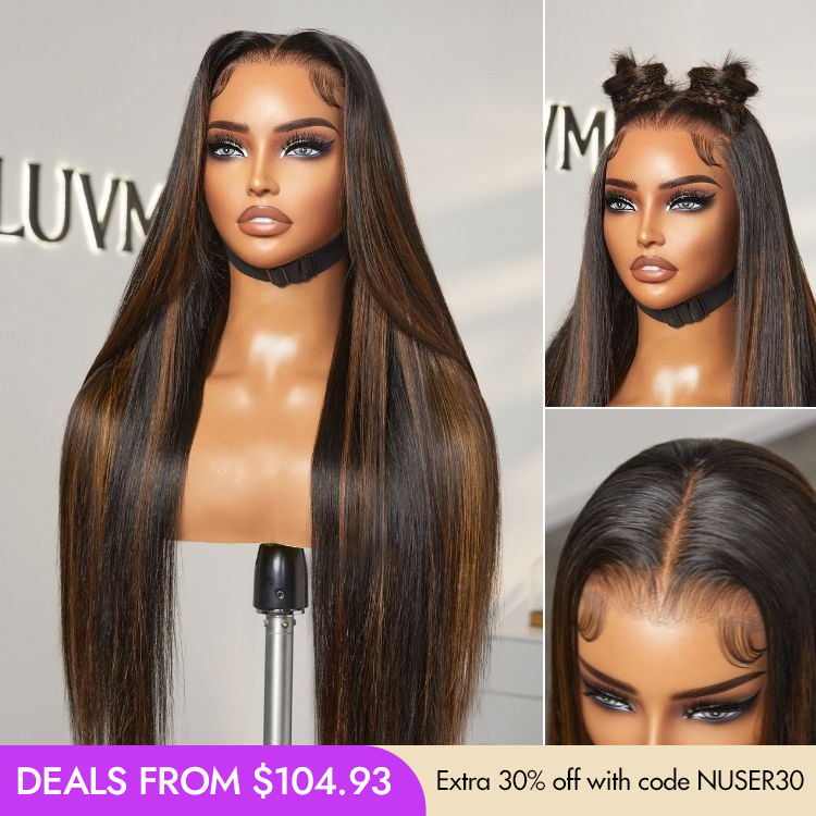 Glueless Straight T-Part Lace Human Hair Wig - Blonde | 10"-28"