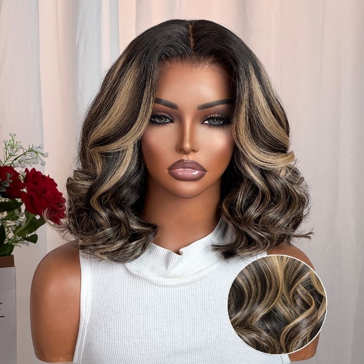 Glueless HD Lace Loose Wave T-Part Lace Human Hair Wig - Highlight | 10"-28"