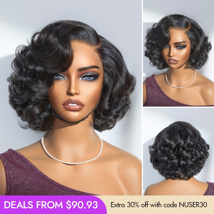 Glueless HD Lace Bob T-Part Lace Human Hair Wig - Highlight | 8"-14"