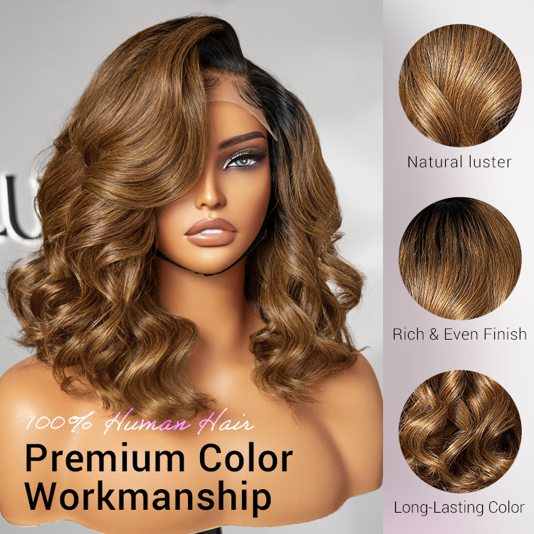Glueless Loose Wave 5X5 Closure Human Hair Wig - Red | 10"-28"