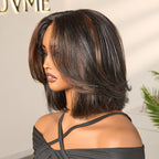 Glueless Layered T-Part Lace Human Hair Wig - Red | 8"-14"
