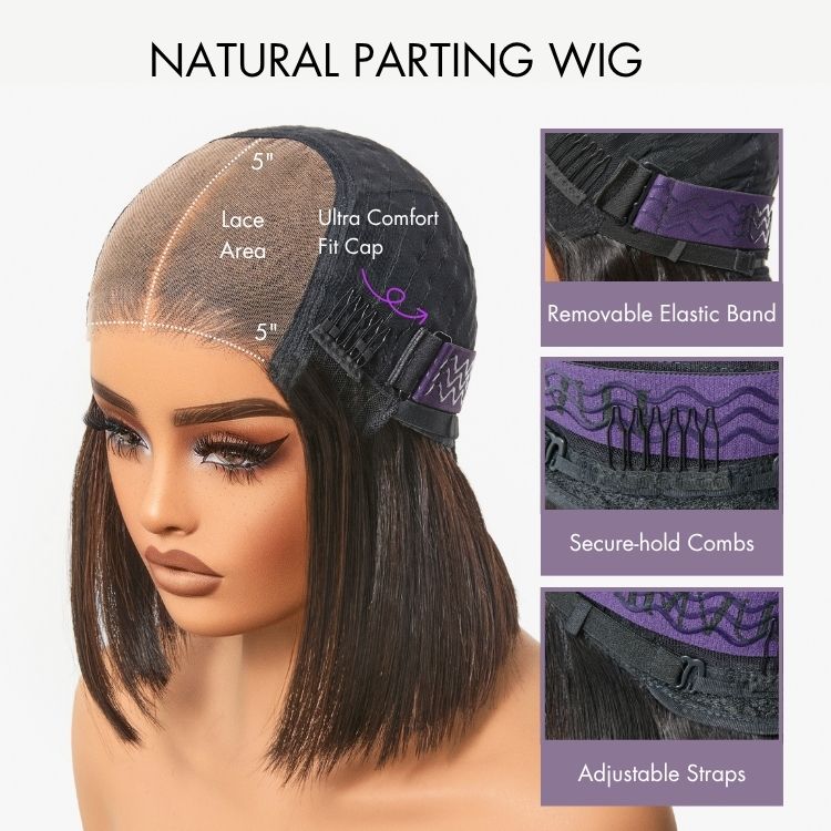 Glueless Layered T-Part Lace Human Hair Wig - Red | 8"-14"