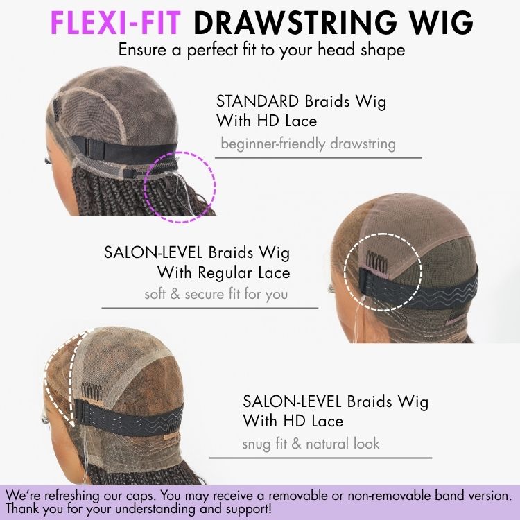 Braided Full Lace Human Hair Wig - Grey | 10"-28"