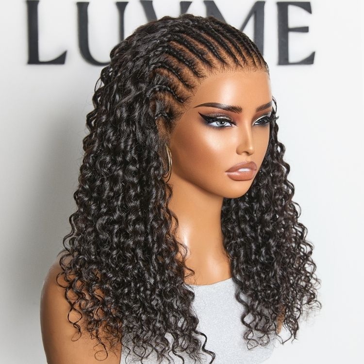 Glueless HD Lace Braided T-Part Lace Human Hair Wig - Blonde | 10"-28"