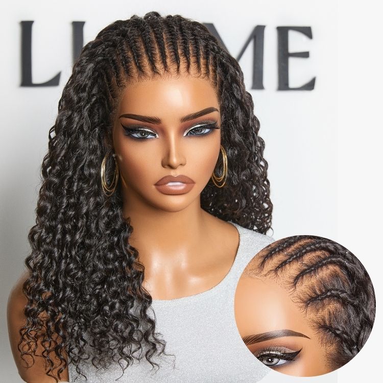 Glueless HD Lace Braided T-Part Lace Human Hair Wig - Blonde | 10"-28"