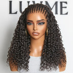 Glueless HD Lace Braided T-Part Lace Human Hair Wig - Blonde | 10"-28"