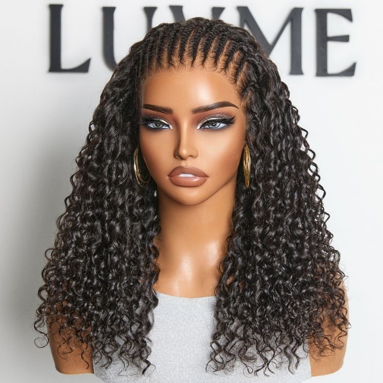 Glueless HD Lace Braided T-Part Lace Human Hair Wig - Blonde | 10"-28"