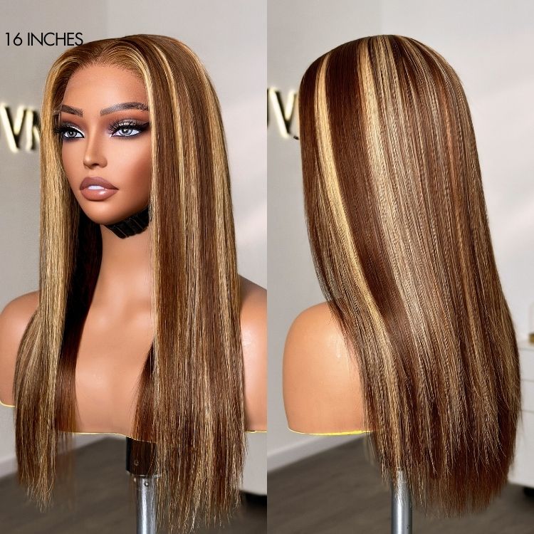 Glueless HD Lace Straight T-Part Lace Human Hair Wig - Red 180% Density | 10"-28"