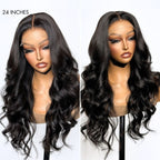 Glueless Loose Wave 5X5 Closure Human Hair Wig - Jet Black | 10"-28"