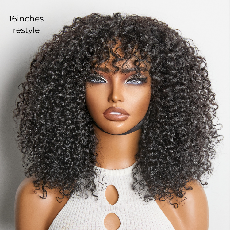 Glueless Curly T-Part Lace Human Hair Wig 200% Density | 10"-28"