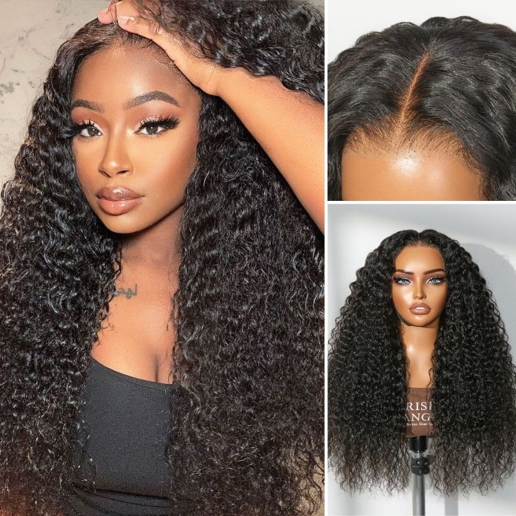 Glueless Curly T-Part Lace Human Hair Wig 250% Density | 10"-28"