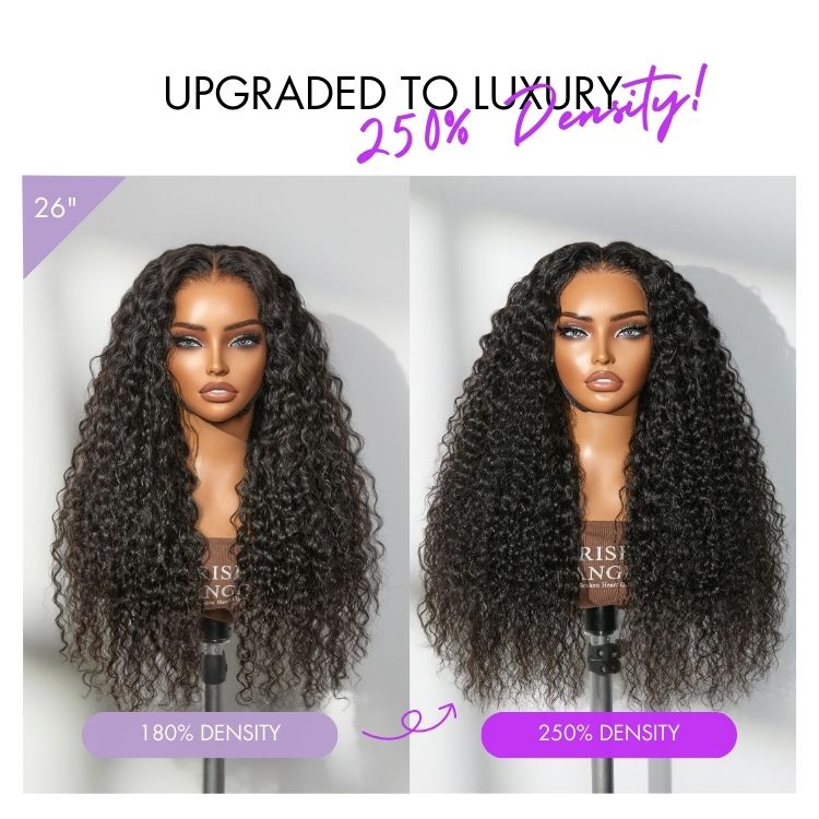 Glueless Curly T-Part Lace Human Hair Wig 250% Density | 10"-28"