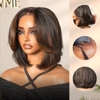 Glueless Layered T-Part Lace Human Hair Wig - Red | 8"-14"