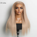 Glueless HD Lace Straight T-Part Lace Human Hair Wig - Blonde 180% Density | 10"-28"