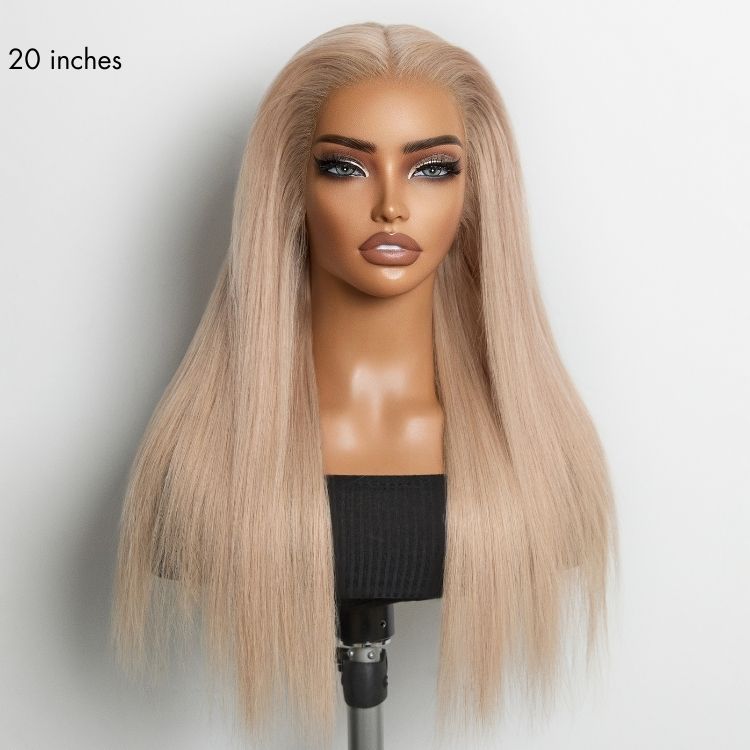 Glueless HD Lace Straight T-Part Lace Human Hair Wig - Blonde 180% Density | 10"-28"