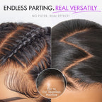 Glueless Straight 13X4 Frontal Human Hair Wig - Highlight | 10"-28"