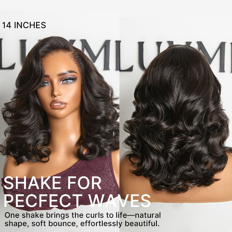 Glueless HD Lace Loose Wave T-Part Lace Human Hair Wig - Grey 200% Density | 10"-28"