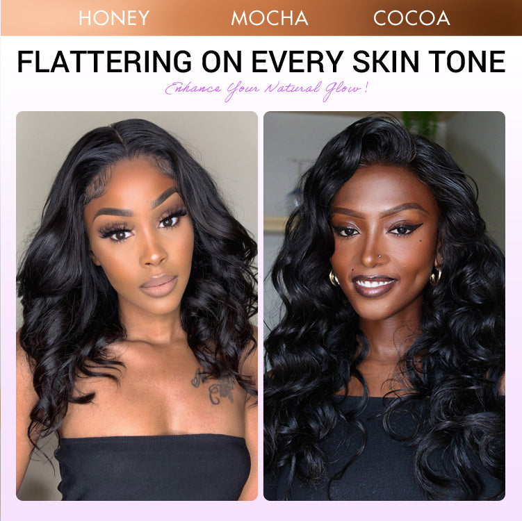 Glueless Loose Wave 5X5 Closure Human Hair Wig - Jet Black | 10"-28"