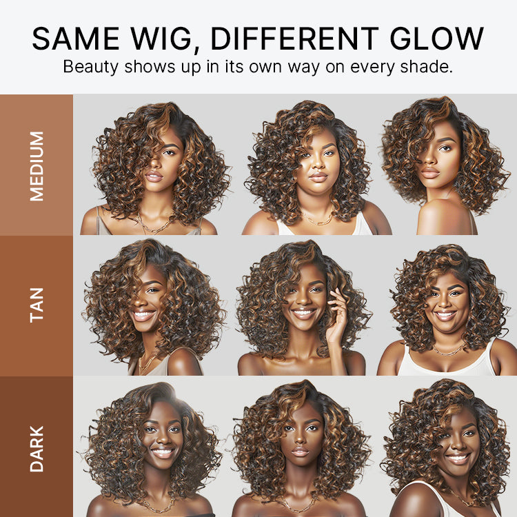 Glueless HD Lace Curly T-Part Lace Human Hair Wig - Grey | 10"-28"