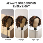 Glueless HD Lace Curly T-Part Lace Human Hair Wig - Grey | 10"-28"