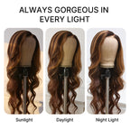 Glueless HD Lace Water Wave T-Part Lace Human Hair Wig - Highlight 180% Density | 30"