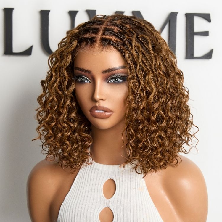 Glueless Braided T-Part Lace Human Hair Wig | 8"-14"