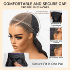 Glueless HD Lace Loose Wave T-Part Lace Human Hair Wig - Grey 200% Density | 10"-28"