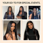 Glueless HD Lace Straight T-Part Lace Human Hair Wig - Blonde 180% Density | 10"-28"