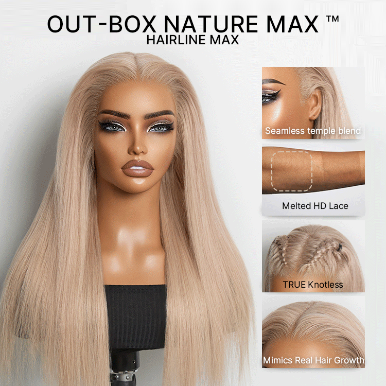 Glueless HD Lace Straight T-Part Lace Human Hair Wig - Blonde 180% Density | 10"-28"