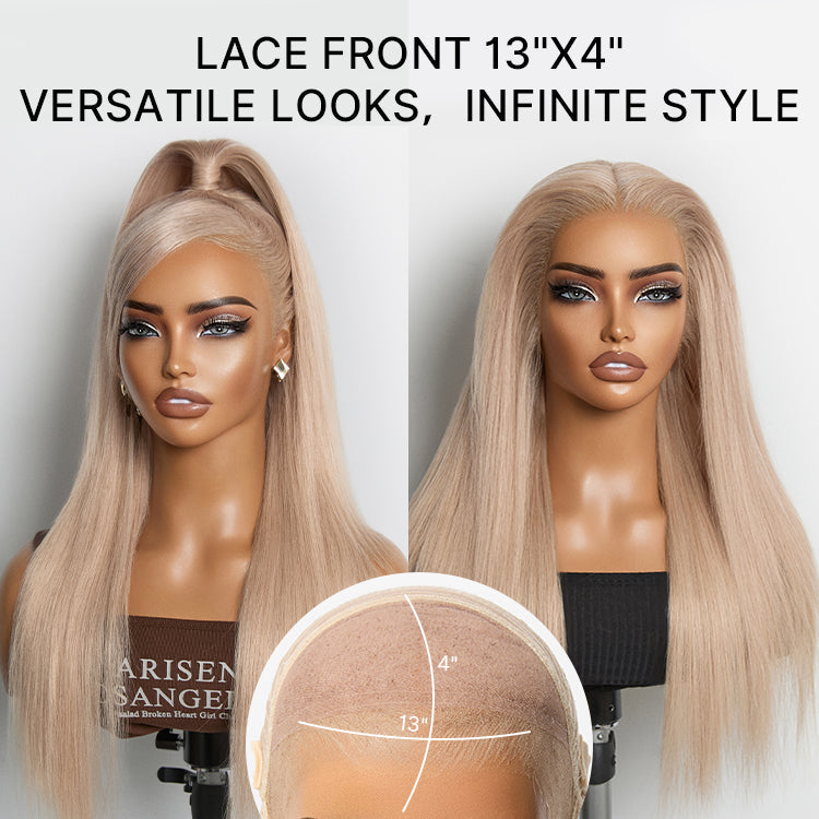 Glueless HD Lace Straight T-Part Lace Human Hair Wig - Blonde 180% Density | 10"-28"