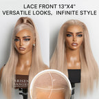 Glueless HD Lace Straight T-Part Lace Human Hair Wig - Blonde 180% Density | 10"-28"
