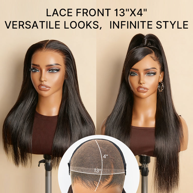 Glueless HD Lace Straight T-Part Lace Human Hair Wig 180% Density | 10"-28"