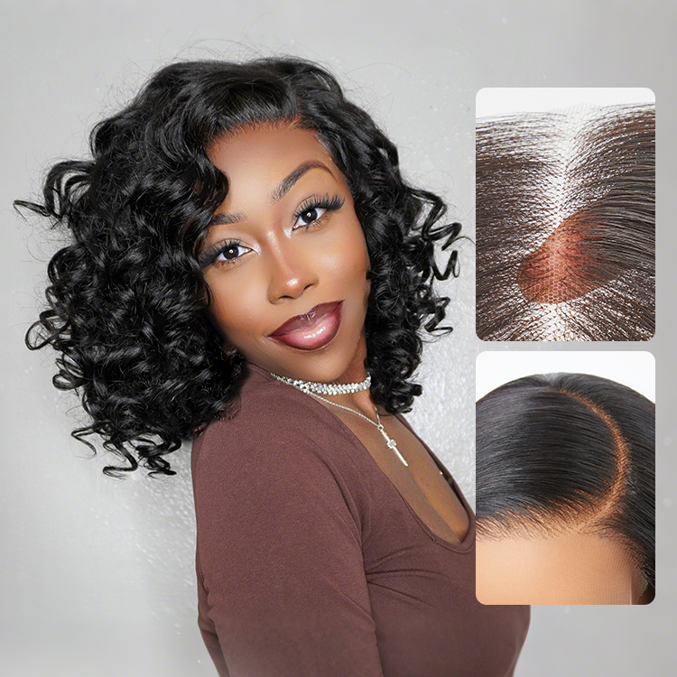 Glueless HD Lace Loose Wave T-Part Lace Human Hair Wig - Blonde | 10"-28"