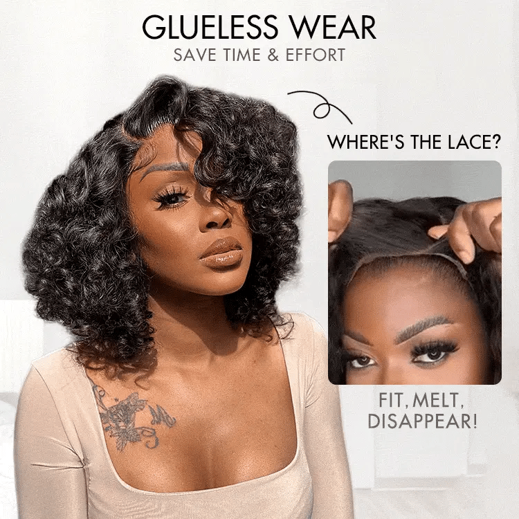 Glueless HD Lace Loose Wave T-Part Lace Human Hair Wig - Blonde | 10"-28"