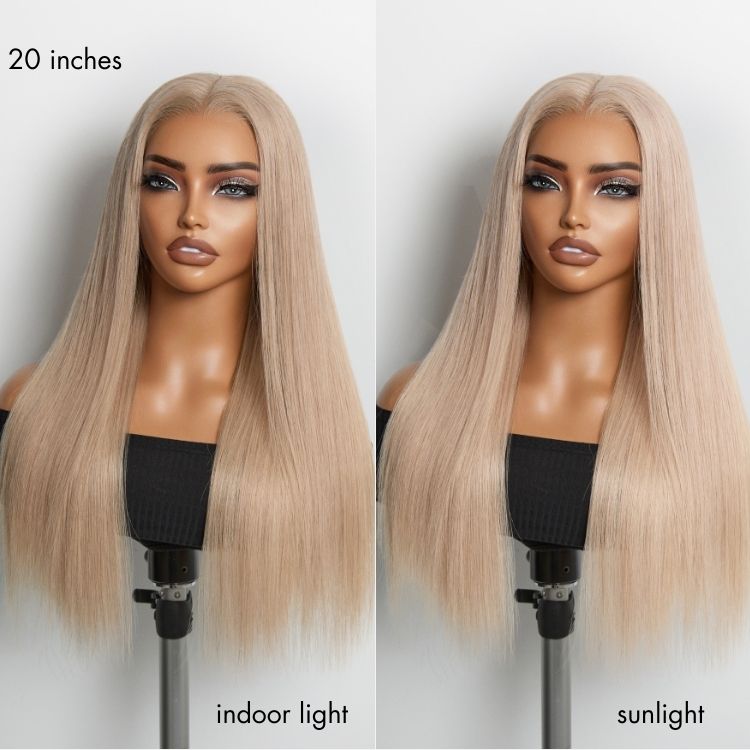 Glueless HD Lace Straight T-Part Lace Human Hair Wig - Blonde 180% Density | 10"-28"