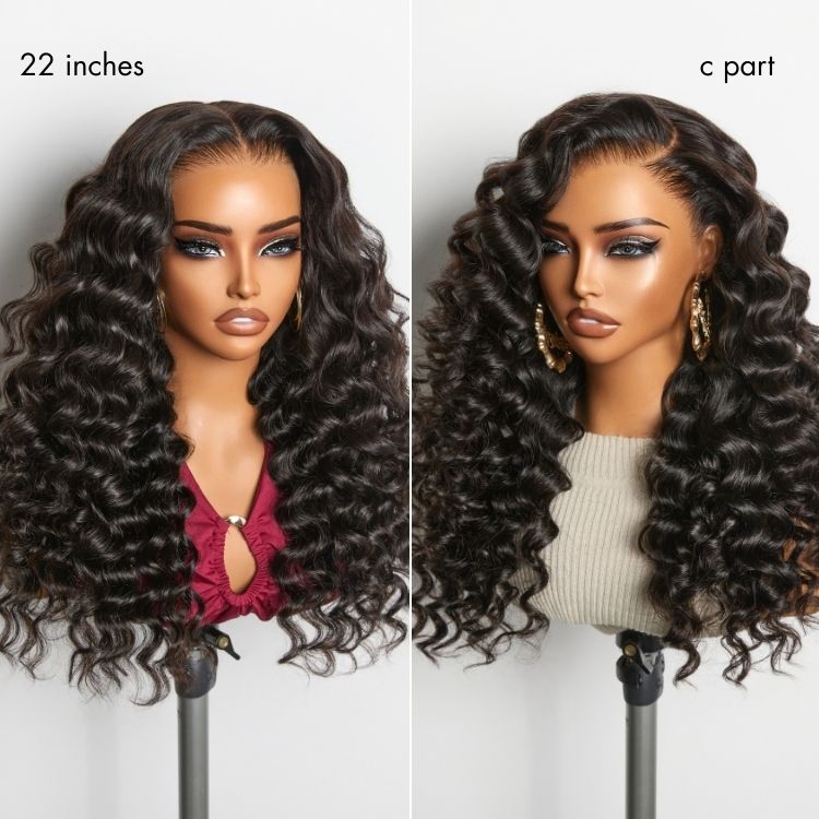 Glueless HD Lace Loose Wave T-Part Lace Human Hair Wig 200% Density | 10"-28"