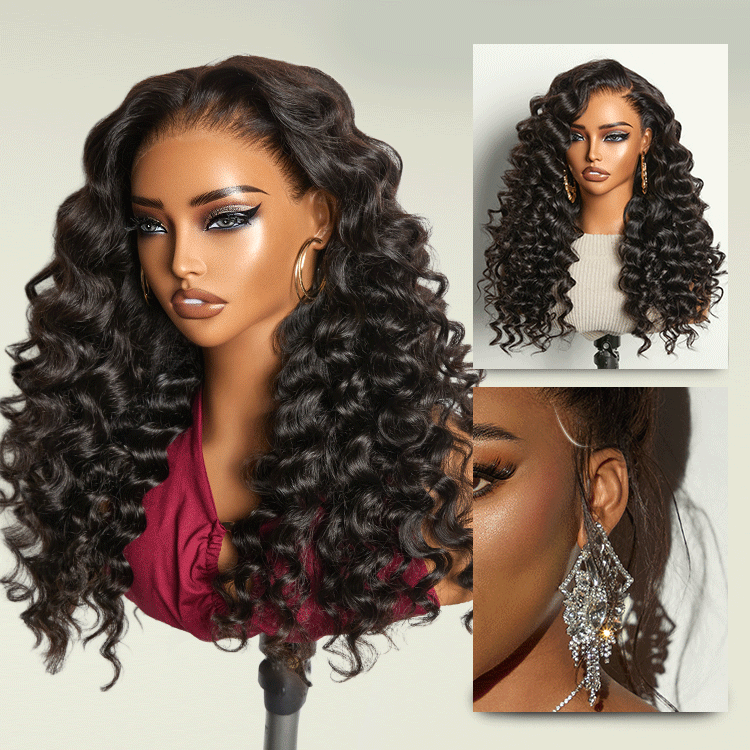 Glueless HD Lace Loose Wave T-Part Lace Human Hair Wig 200% Density | 10"-28"