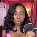 Glueless HD Lace Body Wave T-Part Lace Human Hair Wig 180% Density | 8"-14"