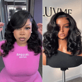 Glueless HD Lace Body Wave T-Part Lace Human Hair Wig 180% Density | 8"-14"