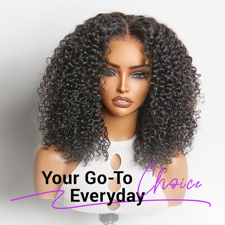 Glueless Curly T-Part Lace Human Hair Wig 200% Density | 10"-28"