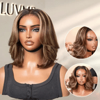 Glueless Layered T-Part Lace Human Hair Wig - Red | 8"-14"