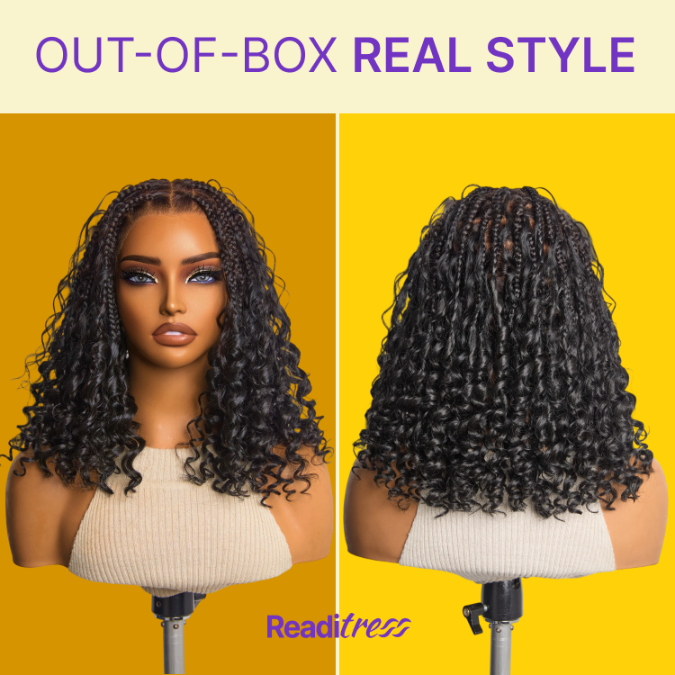 HD Lace Braided T-Part Lace Human Hair Wig | 8"-14"