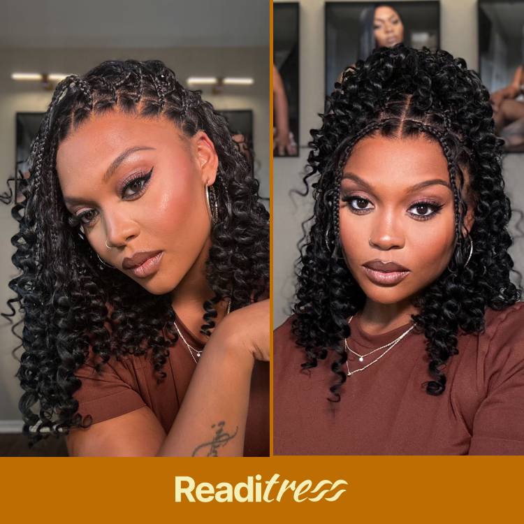 HD Lace Braided T-Part Lace Human Hair Wig | 8"-14"