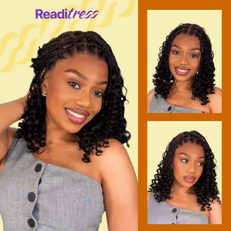 HD Lace Braided T-Part Lace Human Hair Wig | 8"-14"