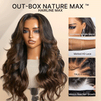 Glueless HD Lace Loose Wave T-Part Lace Human Hair Wig - Grey 200% Density | 10"-28"