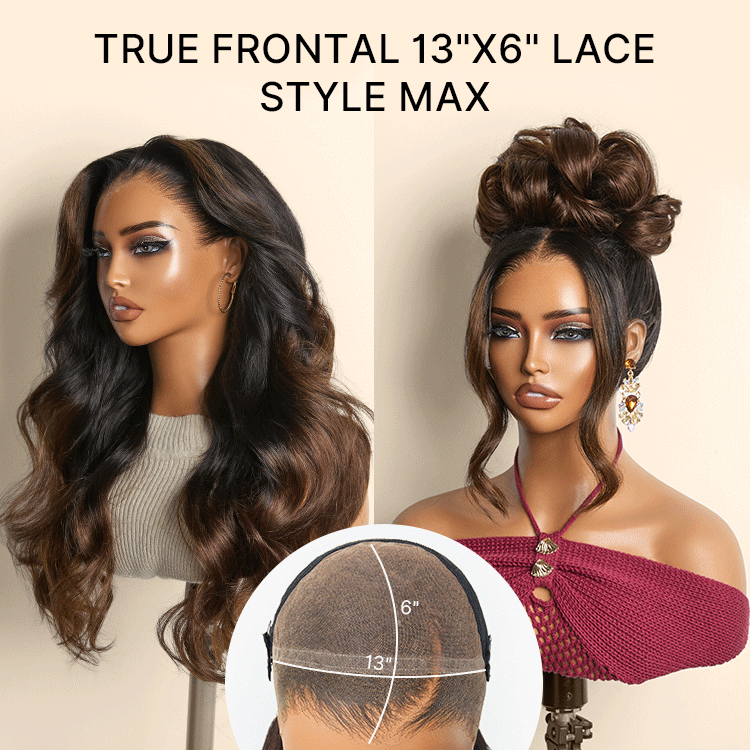 Glueless HD Lace Loose Wave T-Part Lace Human Hair Wig - Ombre 200% Density | 10"-28"