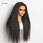 Glueless HD Lace Kinky Straight T-Part Lace Human Hair Wig | 10"-28"