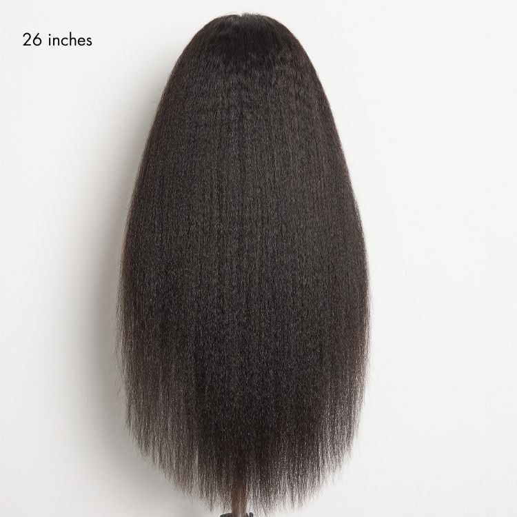 Glueless HD Lace Kinky Straight T-Part Lace Human Hair Wig | 10"-28"